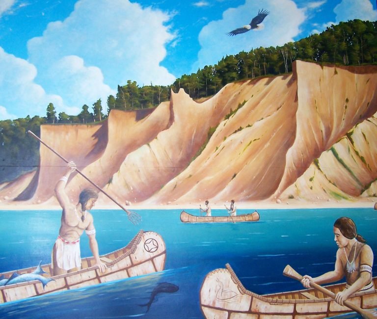 Native American Fishing Mural
