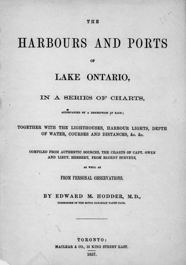 1857 Chart of Sodus Bay